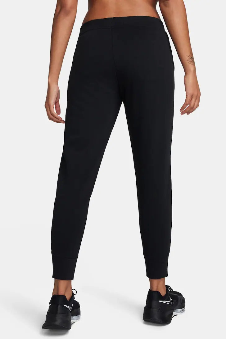 NIKE WOMENS DRI-FIT FLEECE JOGGERS - BLACK