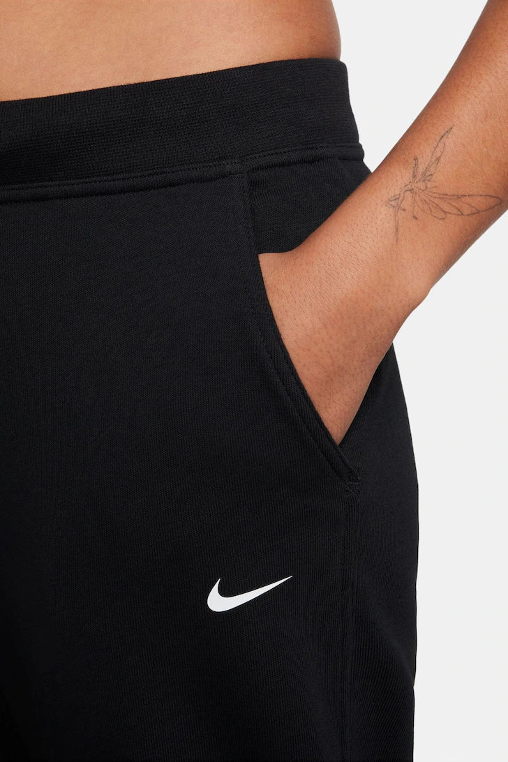 NIKE WOMENS DRI-FIT FLEECE JOGGERS - BLACK