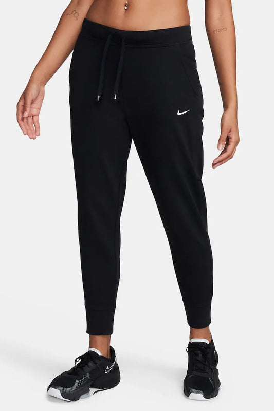 NIKE WOMENS DRI-FIT FLEECE JOGGERS - BLACK