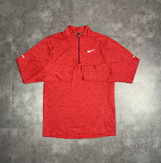 NIKE ELEMENT 1/4 ZIP - RED