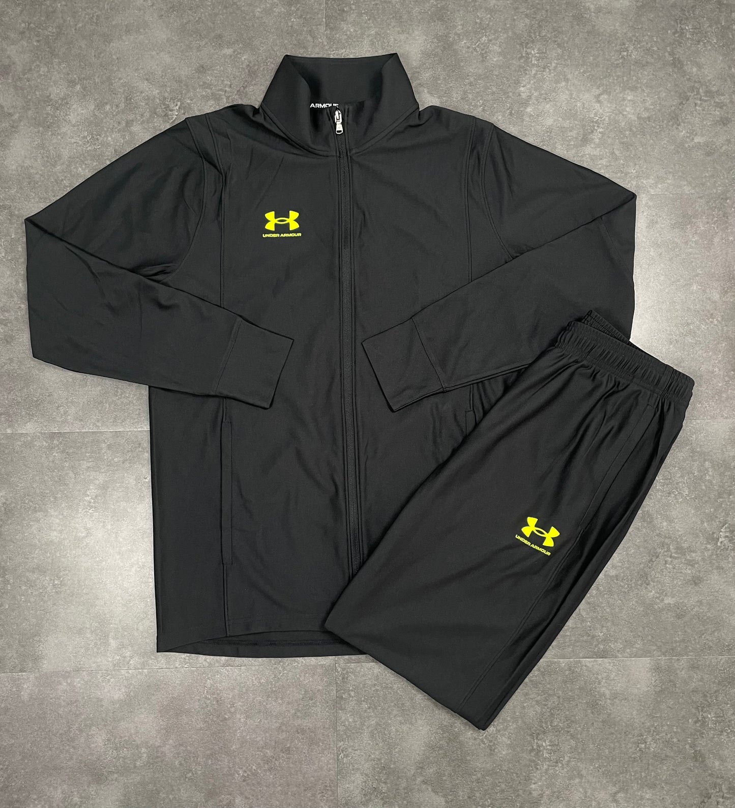 UNDER ARMOUR - BLACK/VOLT POLY TRACKSUIT