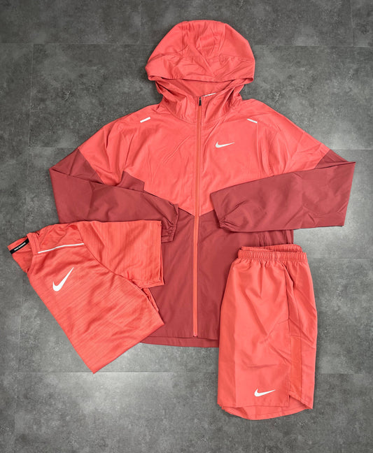 NIKE UV WINDRUNNER/MILER TEE/CHALLENGER SHORTS SET - ADOBE