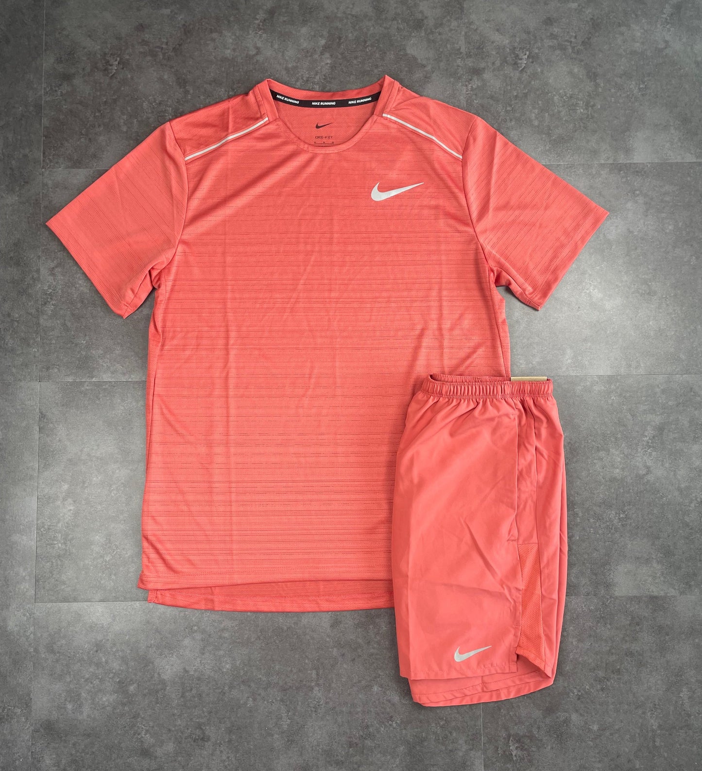 NIKE UV WINDRUNNER/MILER TEE/CHALLENGER SHORTS SET - ADOBE