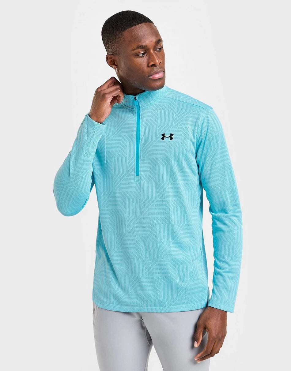 UNDER ARMOUR GEOTESSA 1/4 ZIP - SKY BLUE