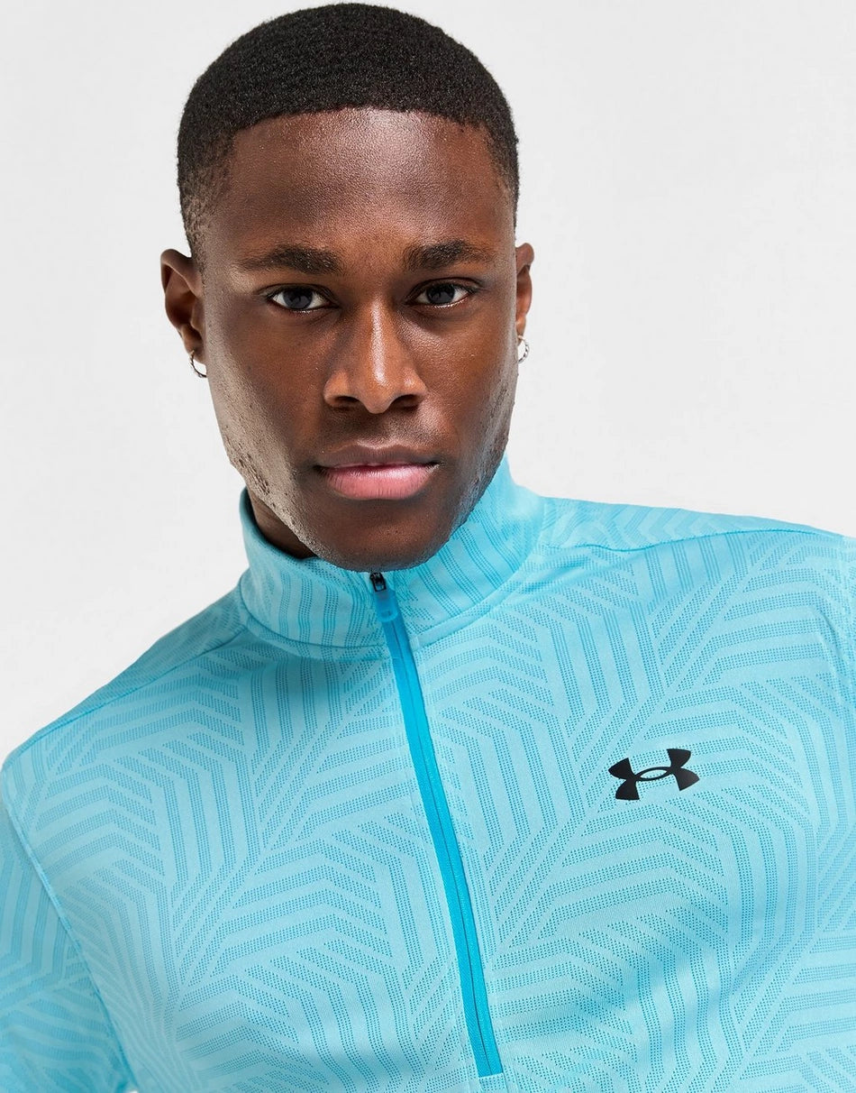 UNDER ARMOUR GEOTESSA 1/4 ZIP - SKY BLUE